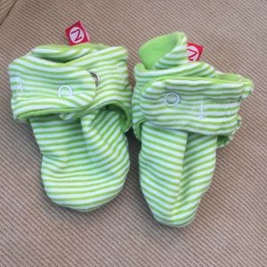 Zutano green booties